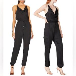 Steve Madden NWT Cowl Neck Sleeveless Satin Valencia Jumpsuit